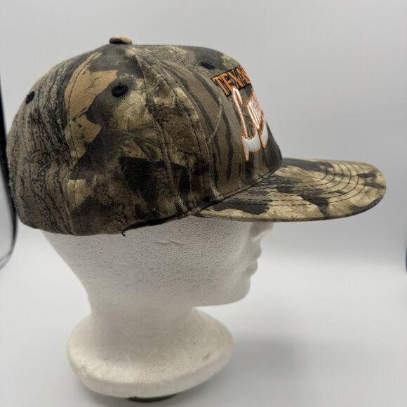 Vintage 90s Texas Longhorns Mossy Oak Camo Snapback Hat UT Outdoor Caps - Picture 6 of 12